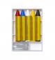 Preview: Schminkstift Glitzer Silber 3.5mlSet 5 Schminkstifte mit Anspitzer Rot, Blau, Weiss, Gelb, Schwarz