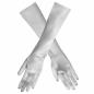 Preview: Ellenbogen Handschuhe Silber 2 Stück