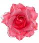 Mobile Preview: Haarspange mit rosa Rose und Glitter