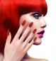 Mobile Preview: 12 selbstklebende Fingernägel Rot Glitzer