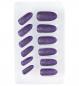 Preview: 12 selbstklebende Fingernägel Violett Glitzer