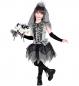 Mobile Preview: Skelett Braut Kostüm Kleid, fingerlose Handschuhe, Brautschleier