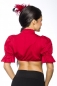 Preview: Dirndline stilechte Dirndl-Bluse mit Halbarm Rot