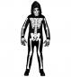 Mobile Preview: Skelett Kostüm mit Overall mit Kapuze