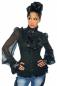 Preview: Viktorianische schwarze Bluse mit Jabot Kragen abnehmbar