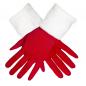 Preview: Deluxe Handschuhe Weihnachtsmann mit Plüsch