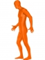 Mobile Preview: Morphsuit Orange mit Bauchtasche verdecktem Hosenschlitz
