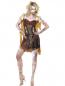 Preview: Zombie Gladiator Halloween Damenkostüm braun-gold