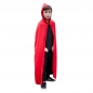 Preview: Roter Umhang mit Kapuze Hooded Cape für Kinder