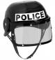 Preview: Polizei Einsatz Helm aus Hart Plastik Schwarz