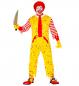 Mobile Preview: Mc Fastfood Killer Clown mit Overall, Strümpfe ohne Füße, Schal