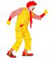 Mobile Preview: Mc Fastfood Killer Clown mit Overall, Strümpfe ohne Füße, Schal