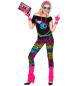 Mobile Preview: 80er Neon Outfit mit Ärmelloses Shirt, Leggings, Beinstulpen, Stirnband, 2 Armbänder