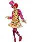Preview: Clown Damenkostüm mehrfarbig mit Reifkleid, Hemd, Fliege, Strumpfhose, Hut
