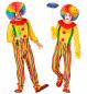 Mobile Preview: Zirkus Clown mit Kostüm mit Kragen und Hosenträger