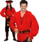 Preview: Piraten - Renaissance Hemd Rot mit Rüschen