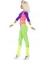 Mobile Preview: 80er Workout Kostüm mit Overall, Haarband und Manschetten l Smiffys 43196