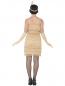 Preview: 20er Jahre Marta Flapper Kostüm gold kurzer Dress