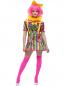 Preview: Clown Kostüm mit Kleid und Kopfschmuck
