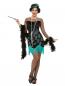 Preview: 20er Jahre Pfau Flapper Kostüm für Damen