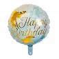 Preview: Folienballon Meerjungfrau Happy Birthday zweiseitig Ø 45cm