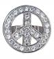 Preview: Strass Hippie Ring in Peace Zeichen Form