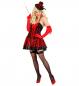 Preview: Damen Burlesque Girl Kostüm Rot Schwarz