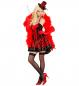 Preview: Damen Burlesque Girl Kostüm Rot Schwarz