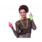 Preview: 80er Neon Set Ohrringe, Ketten, Handschuhe