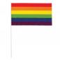 Preview: 12 Stück Regenbogen Handflaggen 30 x 17 cm