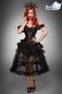 Mobile Preview: Extravagantes Gothic Queen Kostüm komplett