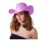 Preview: Texanischer Cowgirl Hut Rosa schillernd