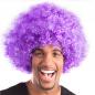 Preview: Violette lockige Afro Perücke