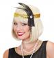 Mobile Preview: 20er Goldenes Stirnband mit Pailletten, Federn und Perlen