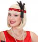 Mobile Preview: 20er Rotes Stirnband mit Pailletten, Federn und Perlen