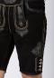 Preview: Stockerpoint Lederhose kurz mit Träger BEPPO4 Schwarz gespeckt