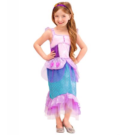 Meerjungfrau Kostüm Mädchen Kleid, Haarband mit Seestern