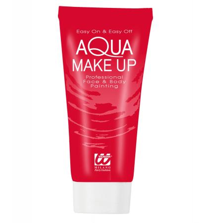Rotes Aqua Make Up in Tube gebrauchsfertig 30ml