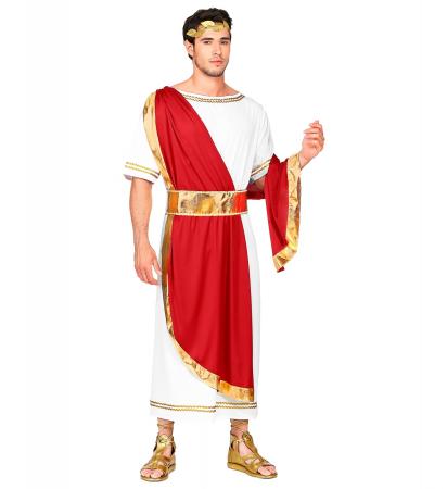 Römischer Kaiser Nero Kostüm Tunika mit Schärpe, Gürtel, Lorbeerkranz