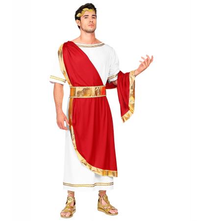 Römischer Kaiser Nero Kostüm Tunika mit Schärpe, Gürtel, Lorbeerkranz
