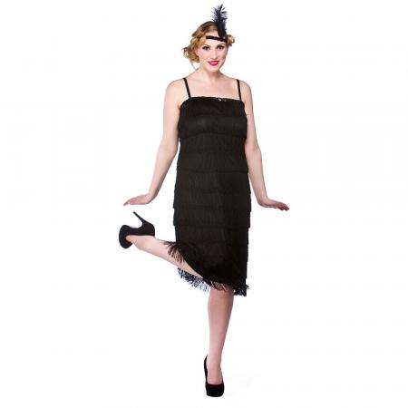20's Shirley Flapper Lady Kostüm schwarz