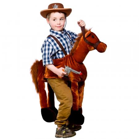 Ride on Pferdekostüm Plüsch Kinder Onesize 5-12 Jahre