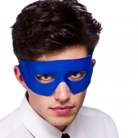 Superhelden / Banditen Augenmaske in Blau