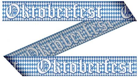 Oktoberfest Absperrband 15 m lang Blau-Weiss