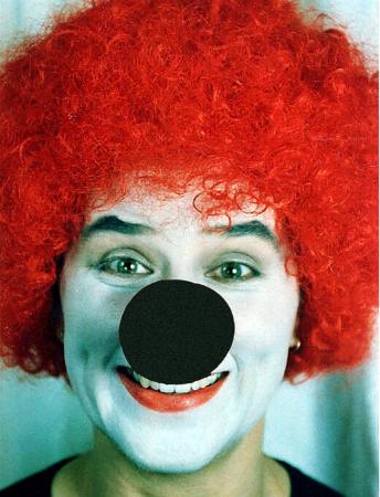 Clown Nase schwarz aus Schaumstoff