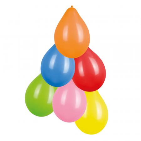 100 Ballons Latex Ballons 6 Farben sortiert Ø 23 cm