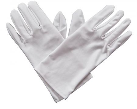 Klassische kurze weisse Handschuhe
