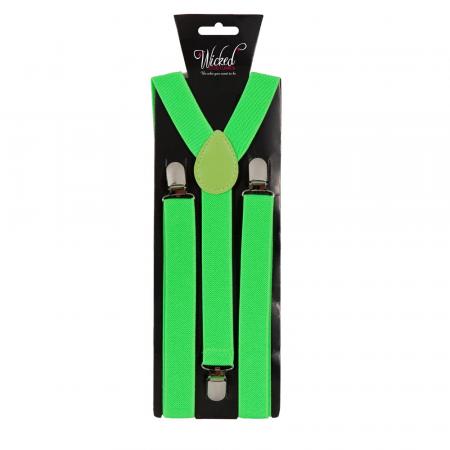 Verstellbare Hosenträger mit Klammern in Neon Grün