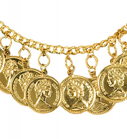 Knöchelkette mit goldenen Münzen