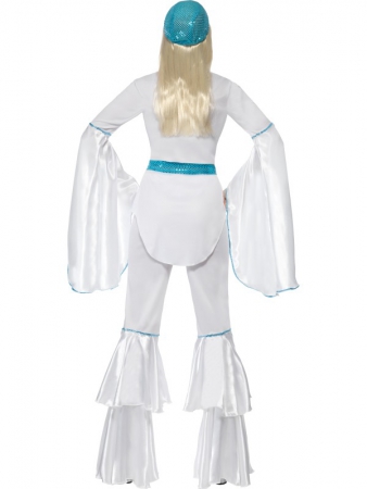 ABBA Super Trooper Kostüm mit Oberteil, Mütze, Hose und Bindegürtel